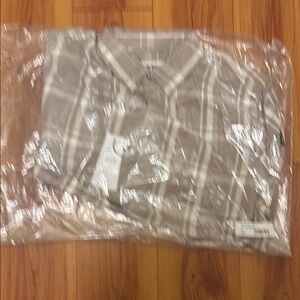 Dkny Heather Chestnut Casual Button Down Shirt
